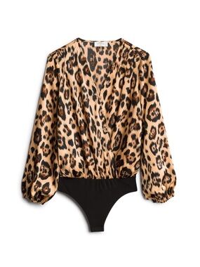 NWT Katie Sturino x Stitch Fix Roan Leopard Wrap Bodysuit - Medium Boho